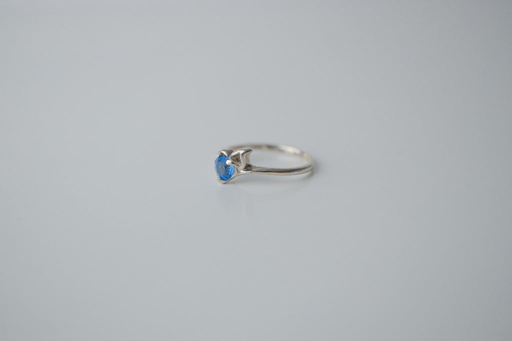 Sterling Silver Delicate Blue Ring