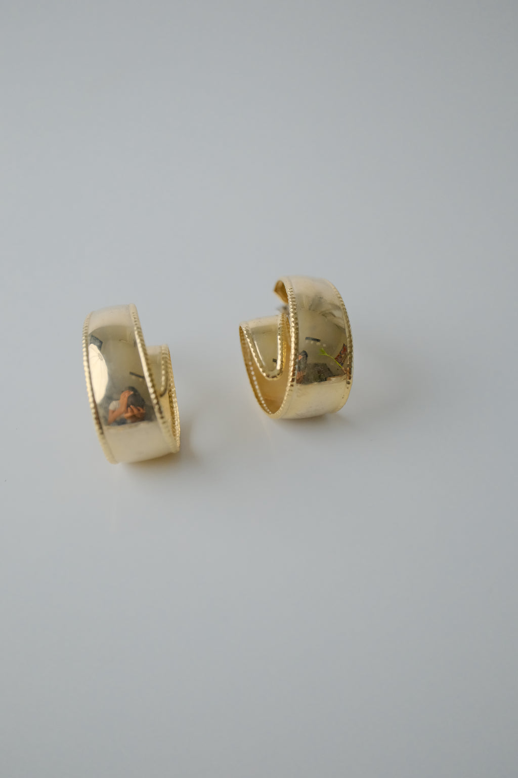 Vintage Large Twisted Hoop Earrings