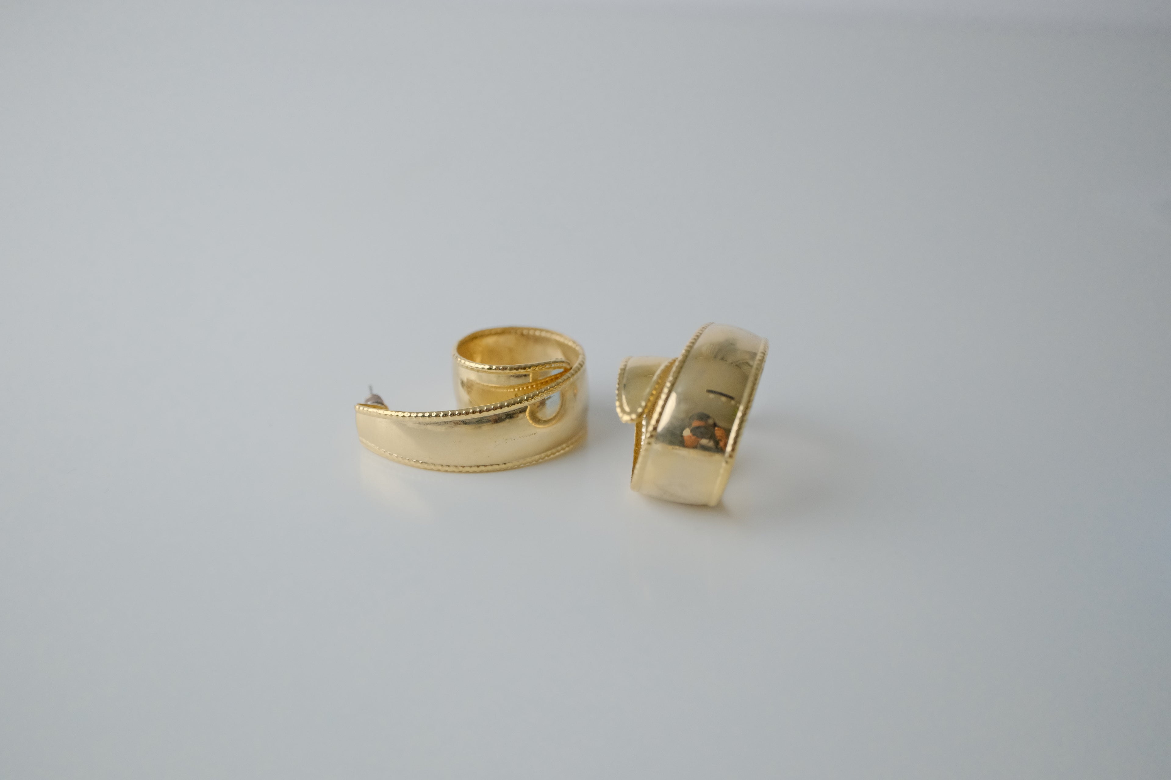 Vintage Large Twisted Hoop Earrings