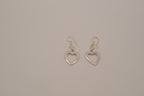 Sterling silver open heart dangle earrings&nbsp;