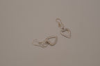 Sterling silver open heart dangle earrings&nbsp;