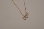 Sterling silver triple heart pendant necklace