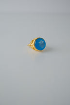 Vintage Blue Cabachon Cocktail Ring