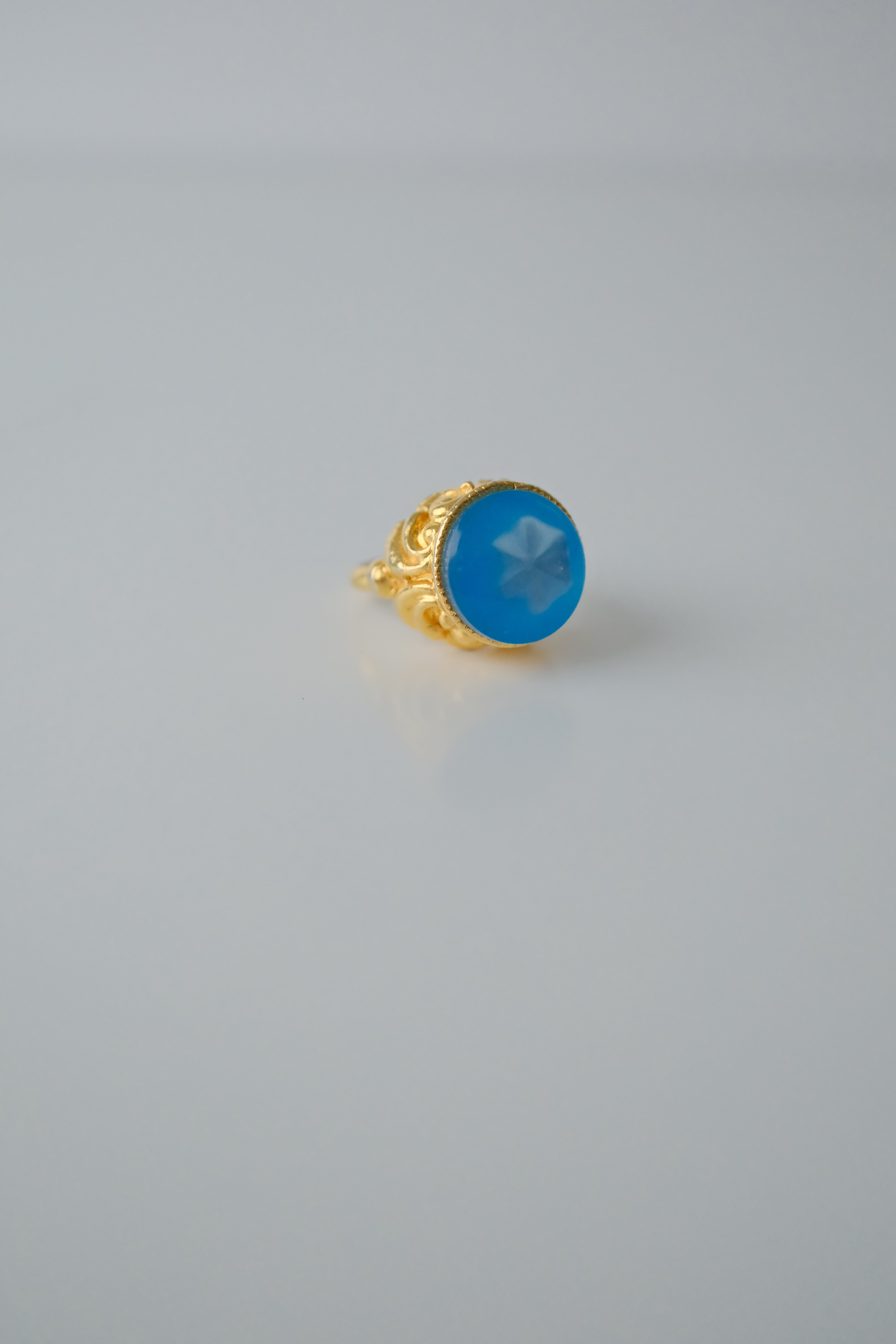 Vintage Blue Cabachon Cocktail Ring