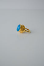 Vintage Blue Cabachon Cocktail Ring
