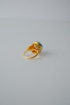 Vintage Blue Cabachon Cocktail Ring