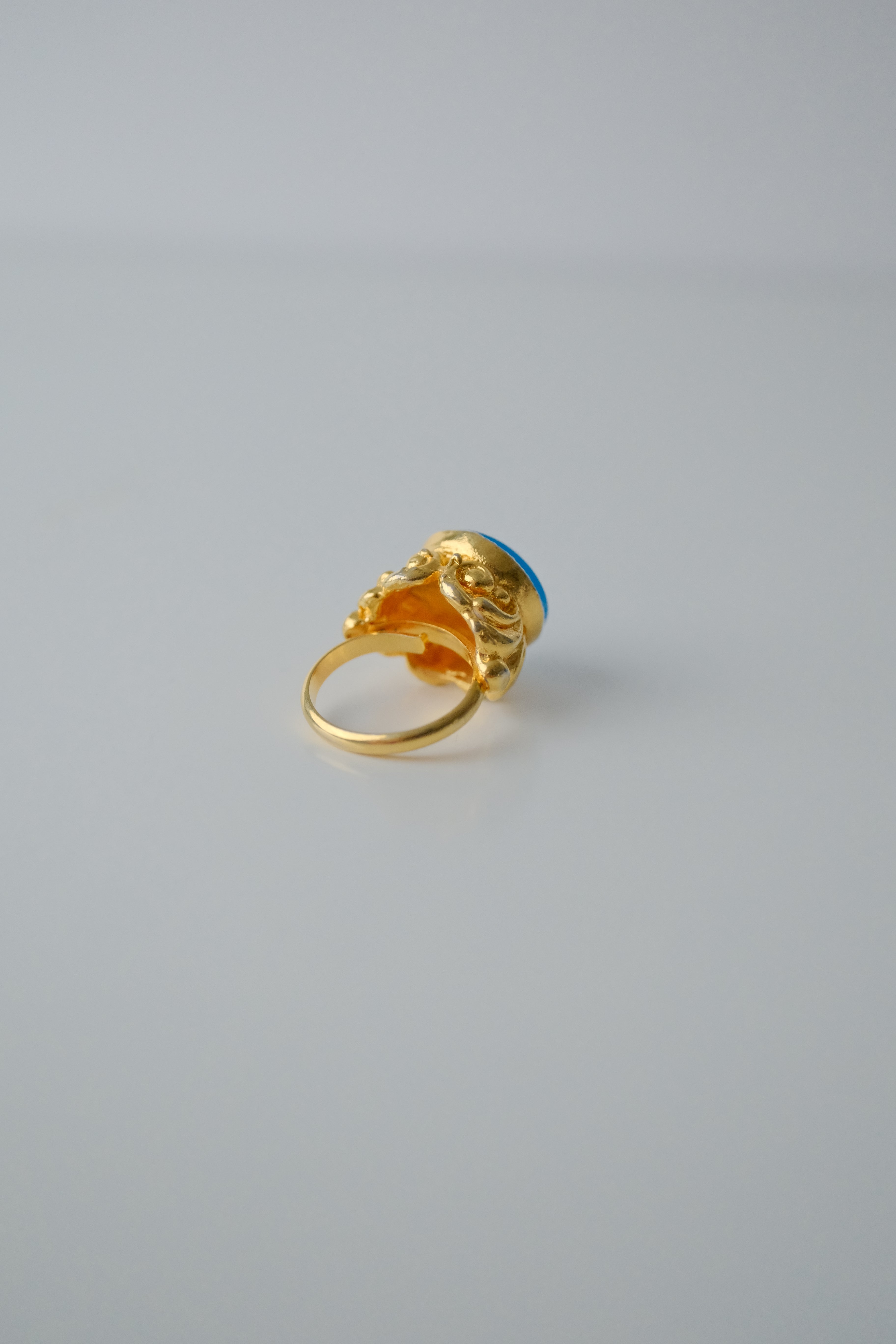 Vintage Blue Cabachon Cocktail Ring