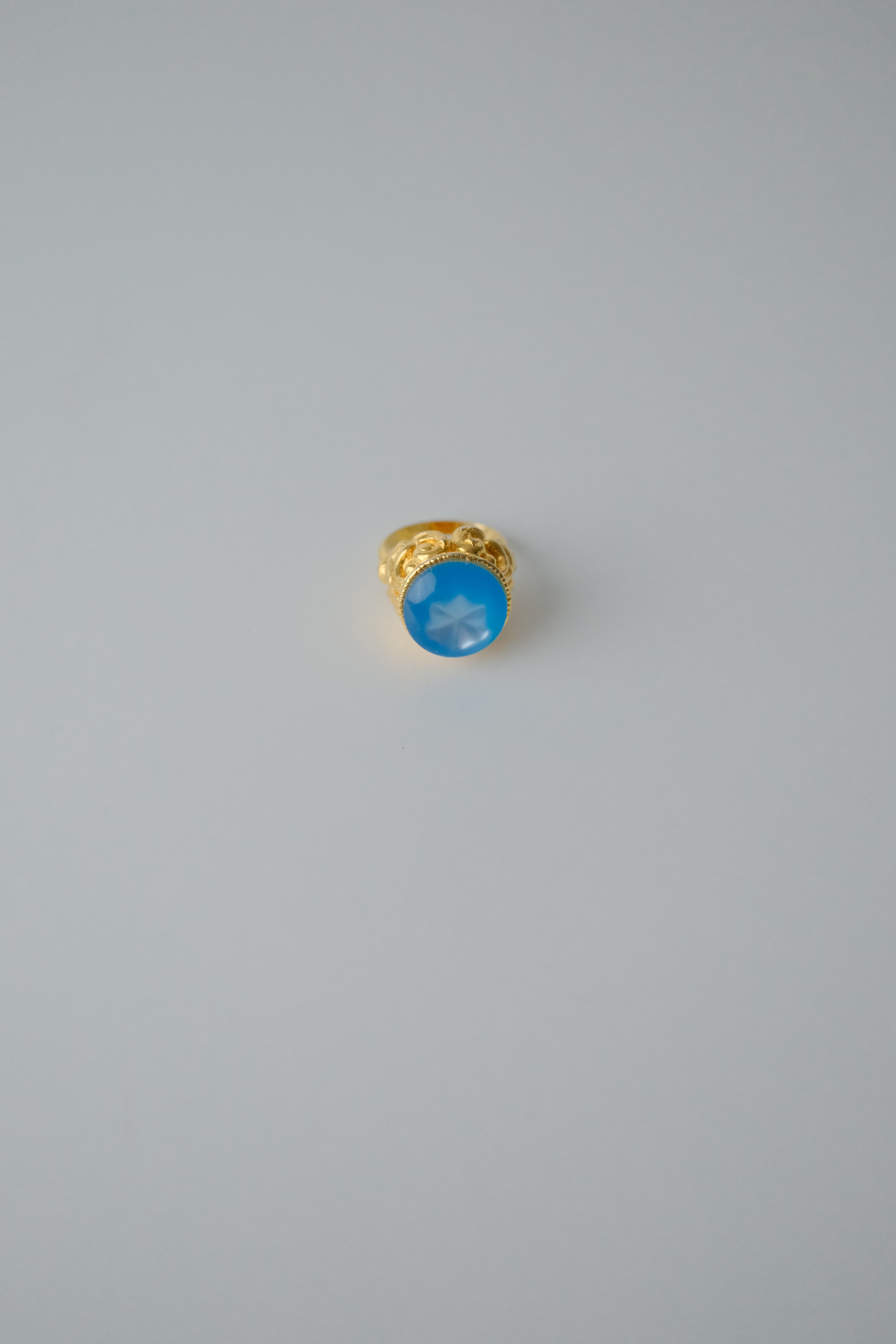 Vintage Blue Cabachon Cocktail Ring