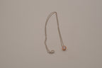 Elle Sterling silver rose gold bezel-set round solitaire pendant necklace