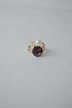 Vintage Multi stone Gold Tone Ring