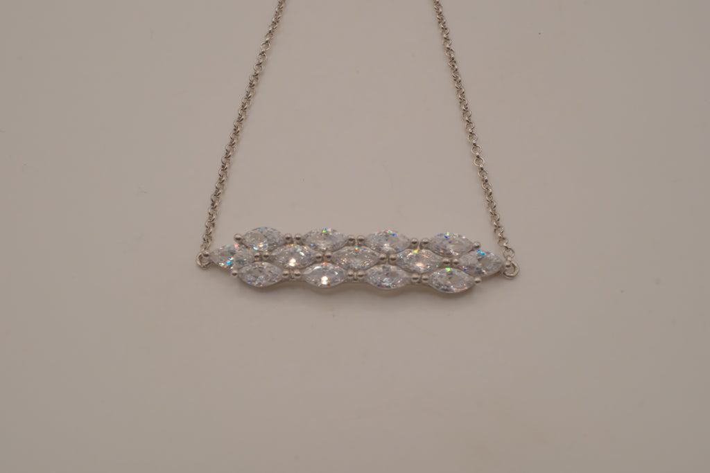 Sterling silver crystal bolo slider bracelet