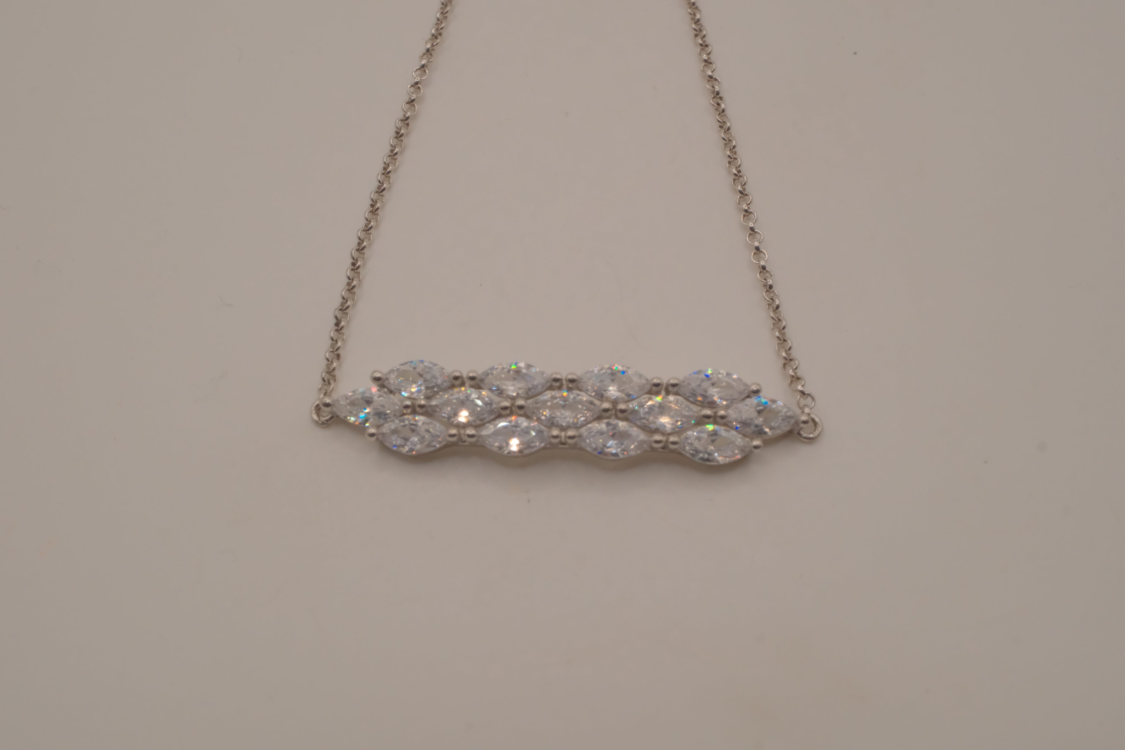 Sterling silver crystal bolo slider bracelet
