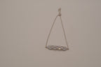 Sterling silver crystal bolo slider bracelet