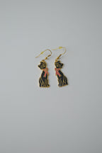 Vintage Stefano Cat Dangle Earrings