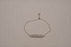 Sterling silver crystal bolo slider bracelet