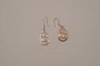 Sterling silver open cutout dangle earrings&nbsp;