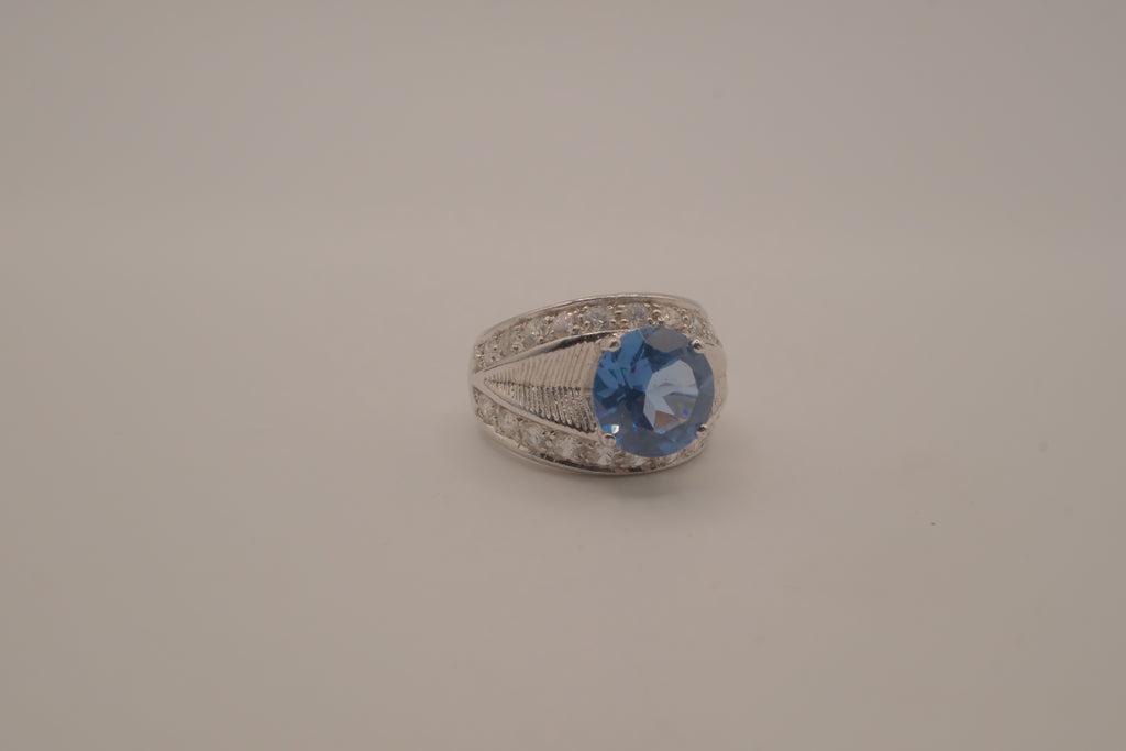 Sterling silver Blue Topaz cocktail ring