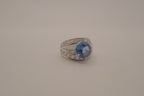 Sterling silver Blue Topaz cocktail ring