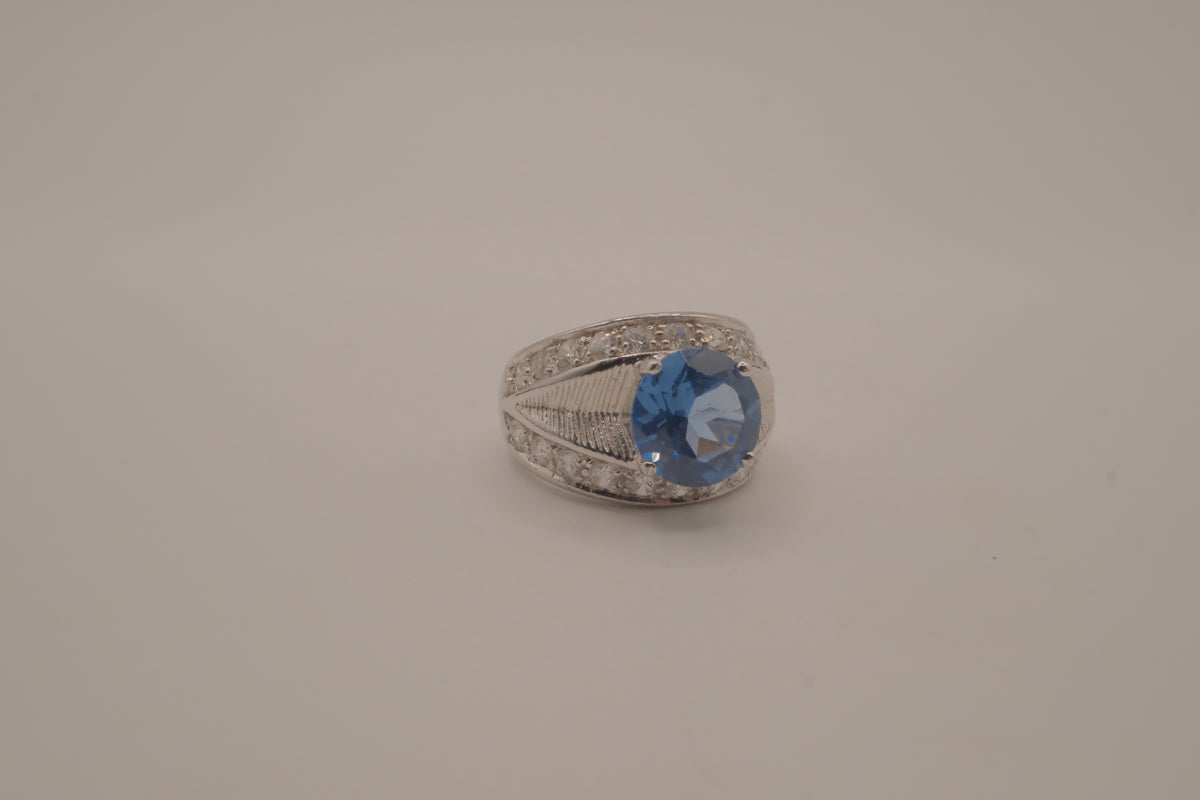Sterling silver Blue Topaz cocktail ring