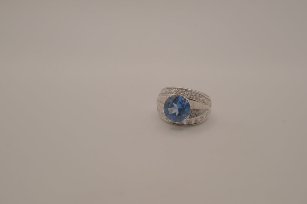 Sterling silver Blue Topaz cocktail ring