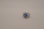 Sterling silver Blue Topaz cocktail ring