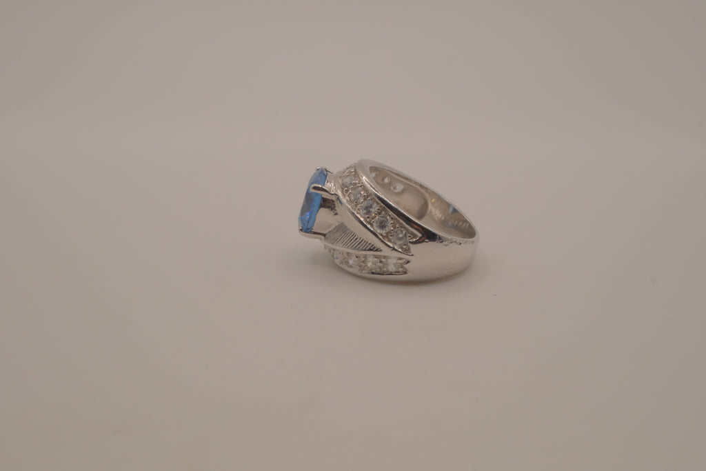 Sterling silver Blue Topaz cocktail ring