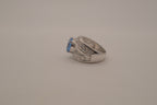 Sterling silver Blue Topaz cocktail ring