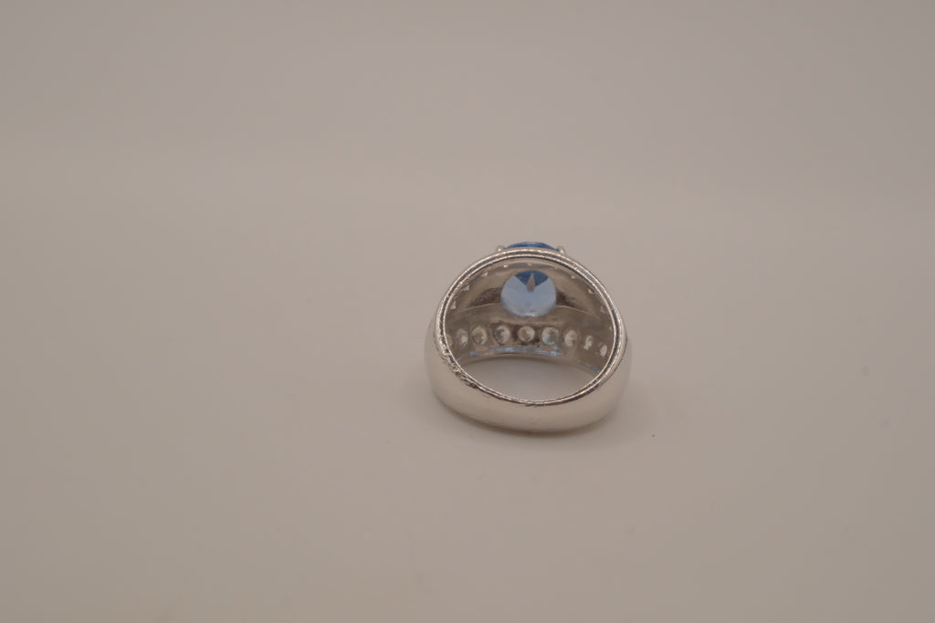 Sterling silver Blue Topaz cocktail ring