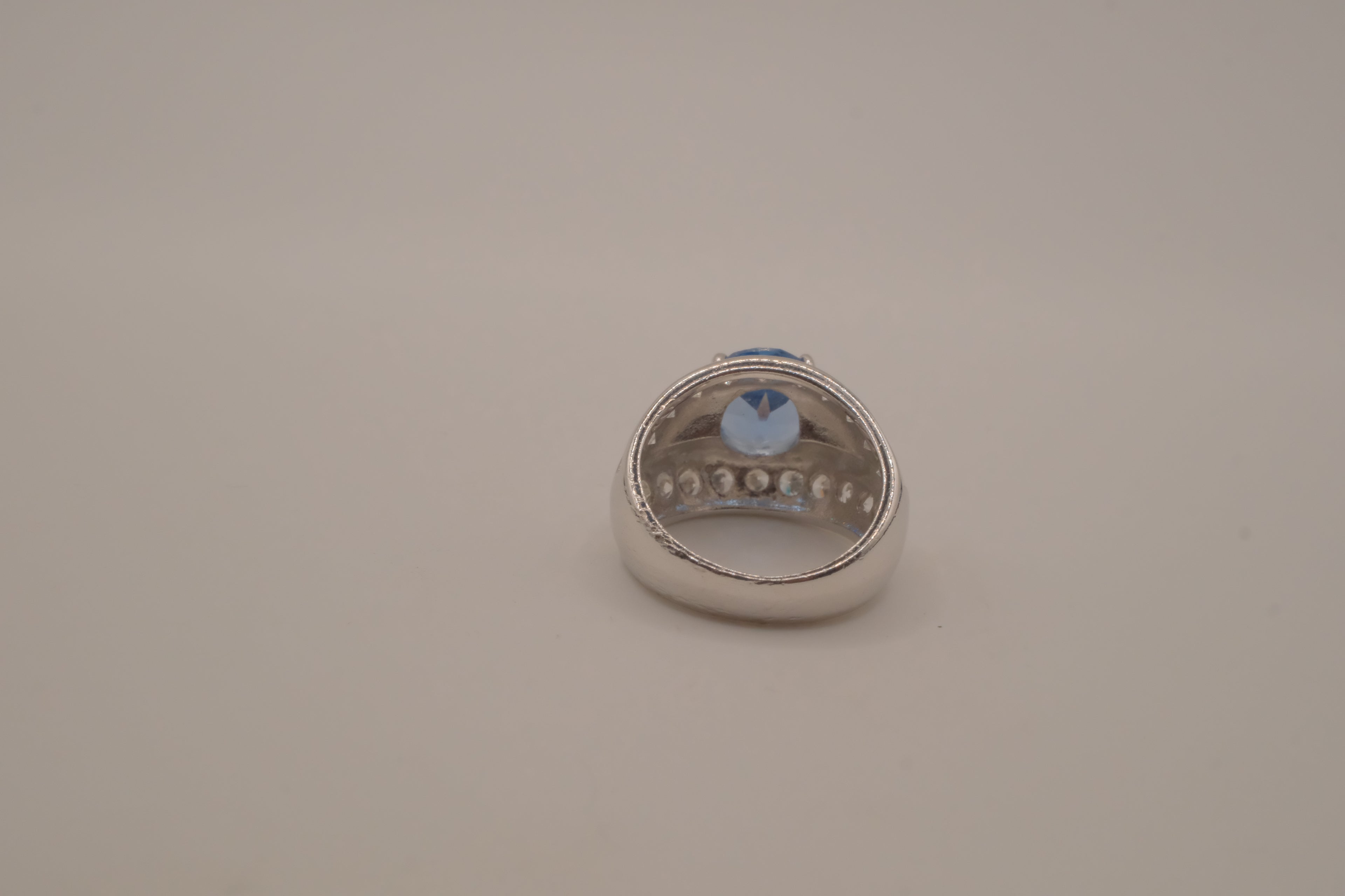Sterling silver Blue Topaz cocktail ring