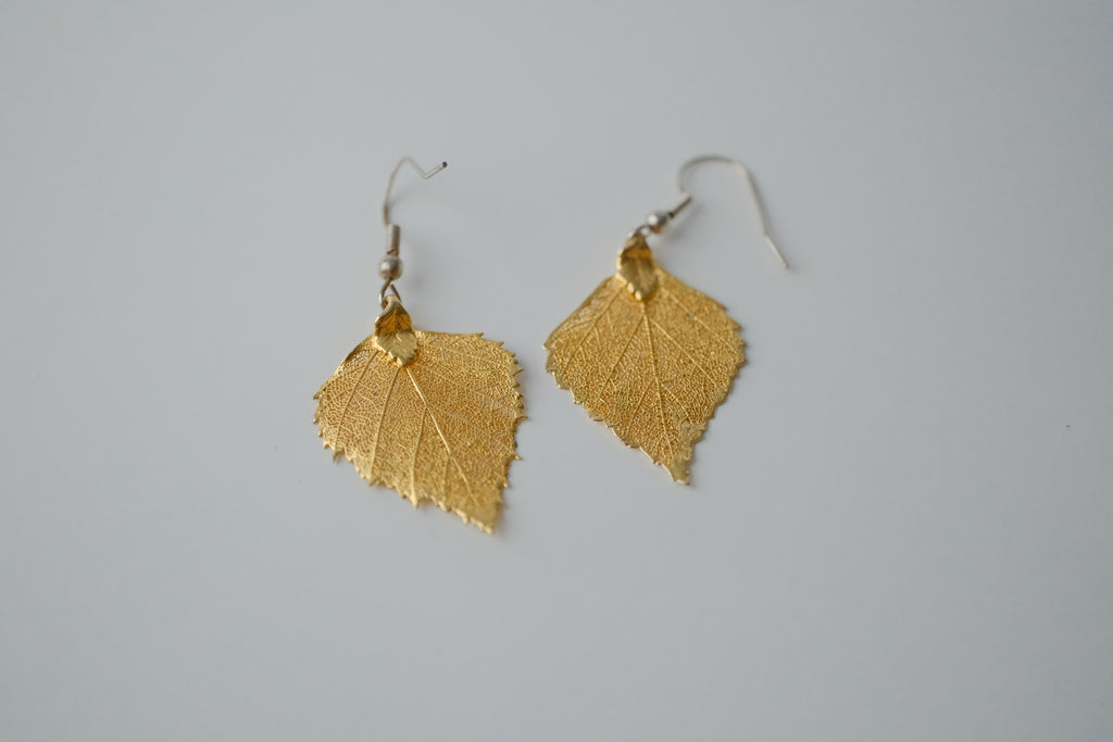 Vintage Gold Baby Birch Earrings