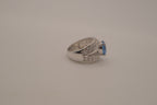Sterling silver Blue Topaz cocktail ring