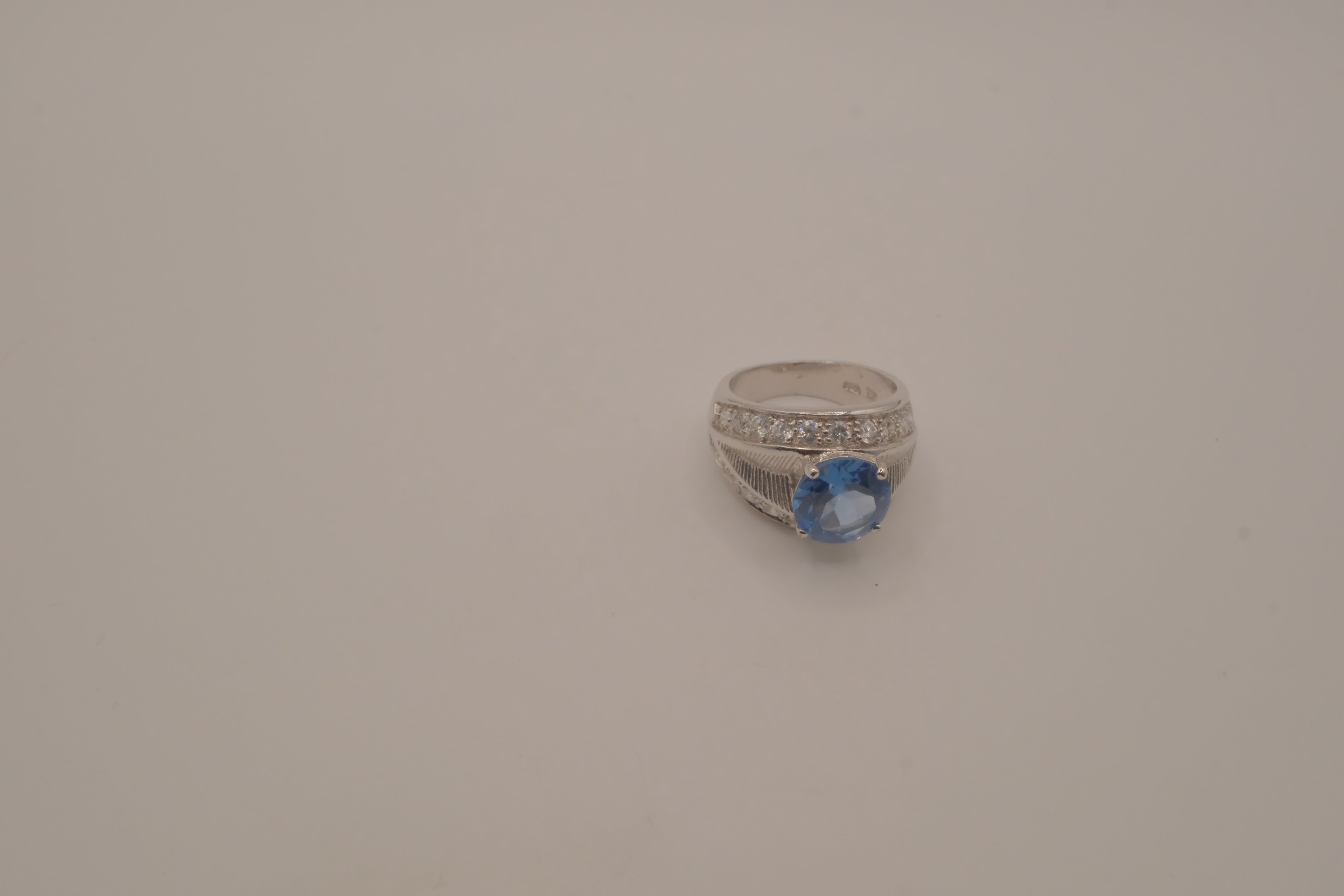 Sterling silver Blue Topaz cocktail ring