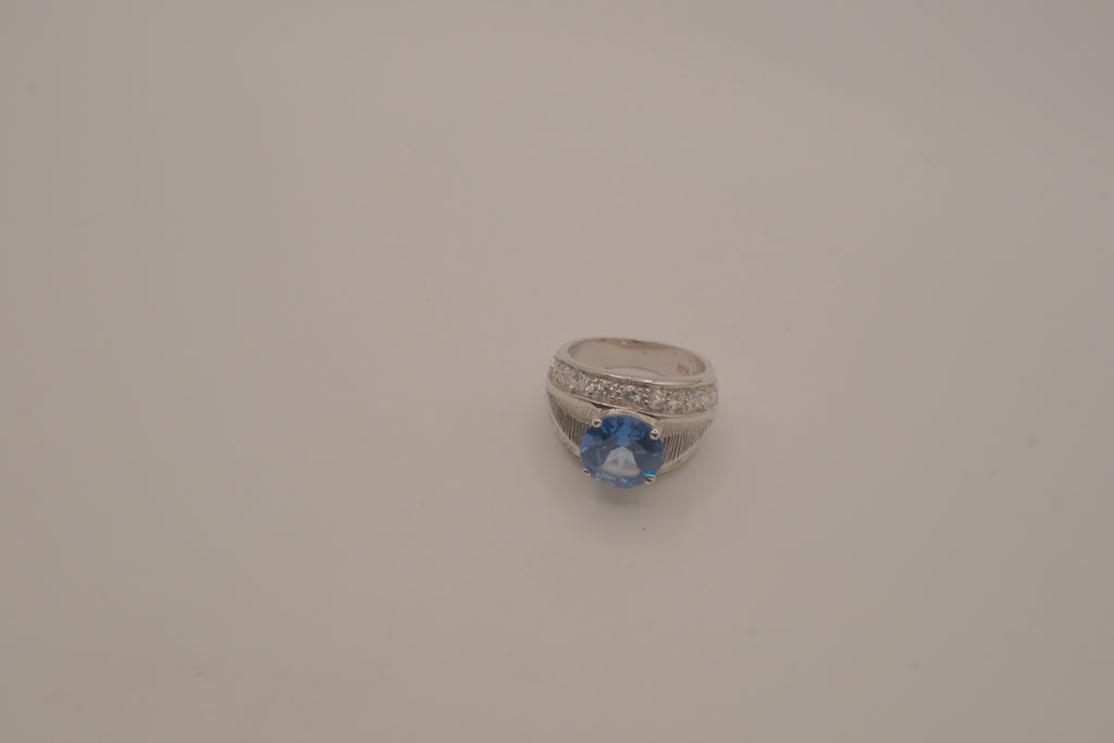 Sterling silver Blue Topaz cocktail ring