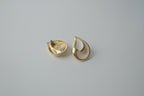 Vintage Gold Teardrop Enamel Earrings