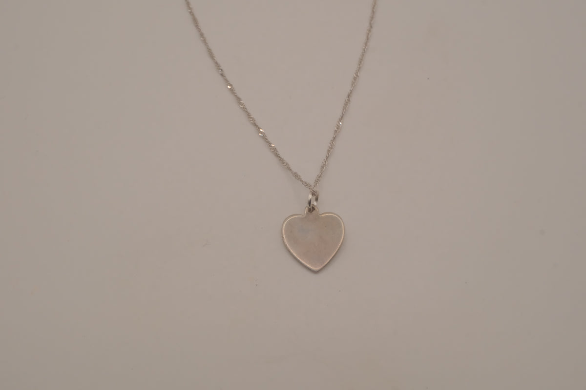 Sterling silver heart pendant necklace