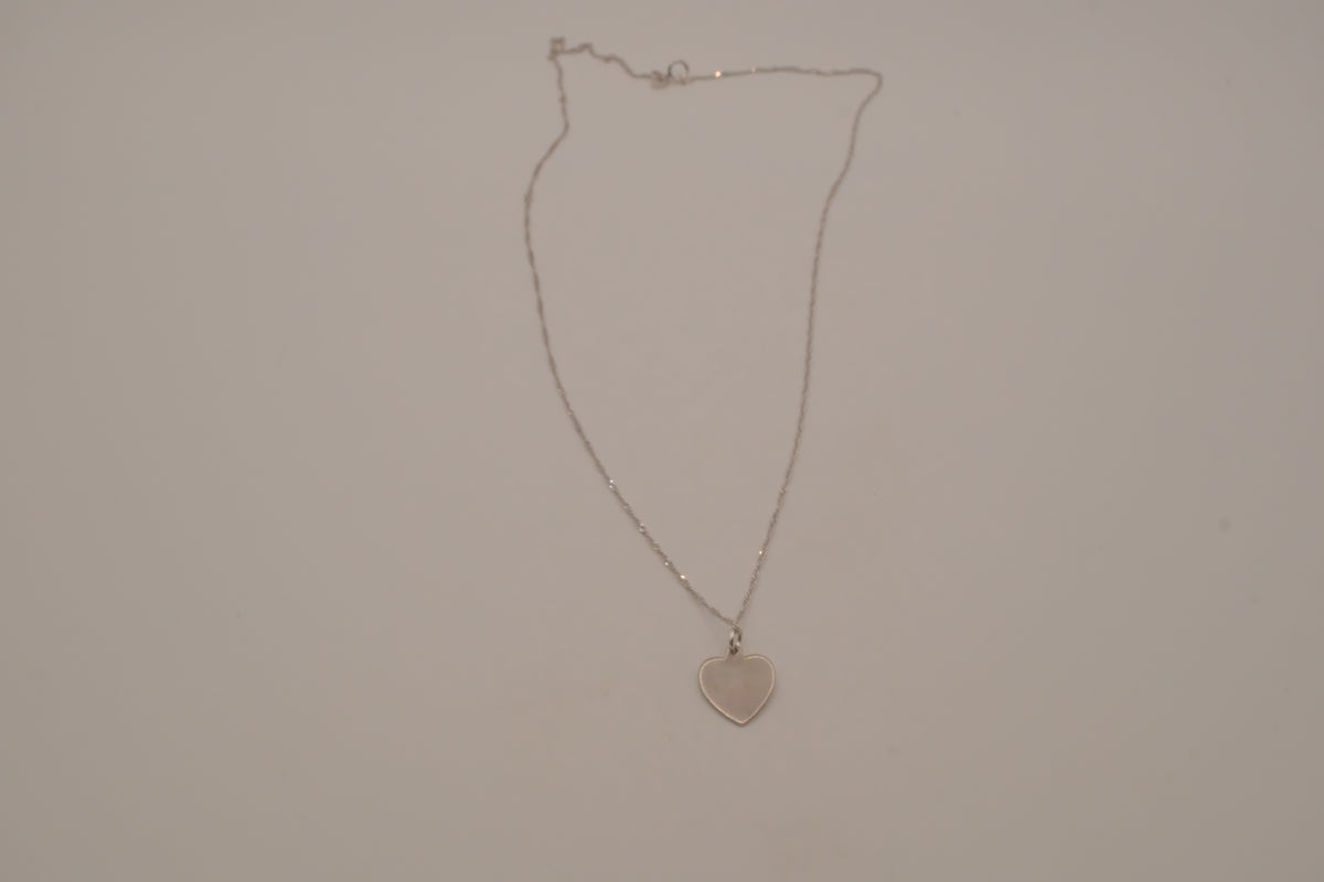 Sterling silver heart pendant necklace