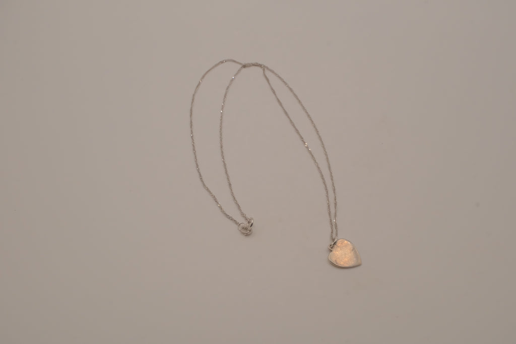 Sterling silver heart pendant necklace