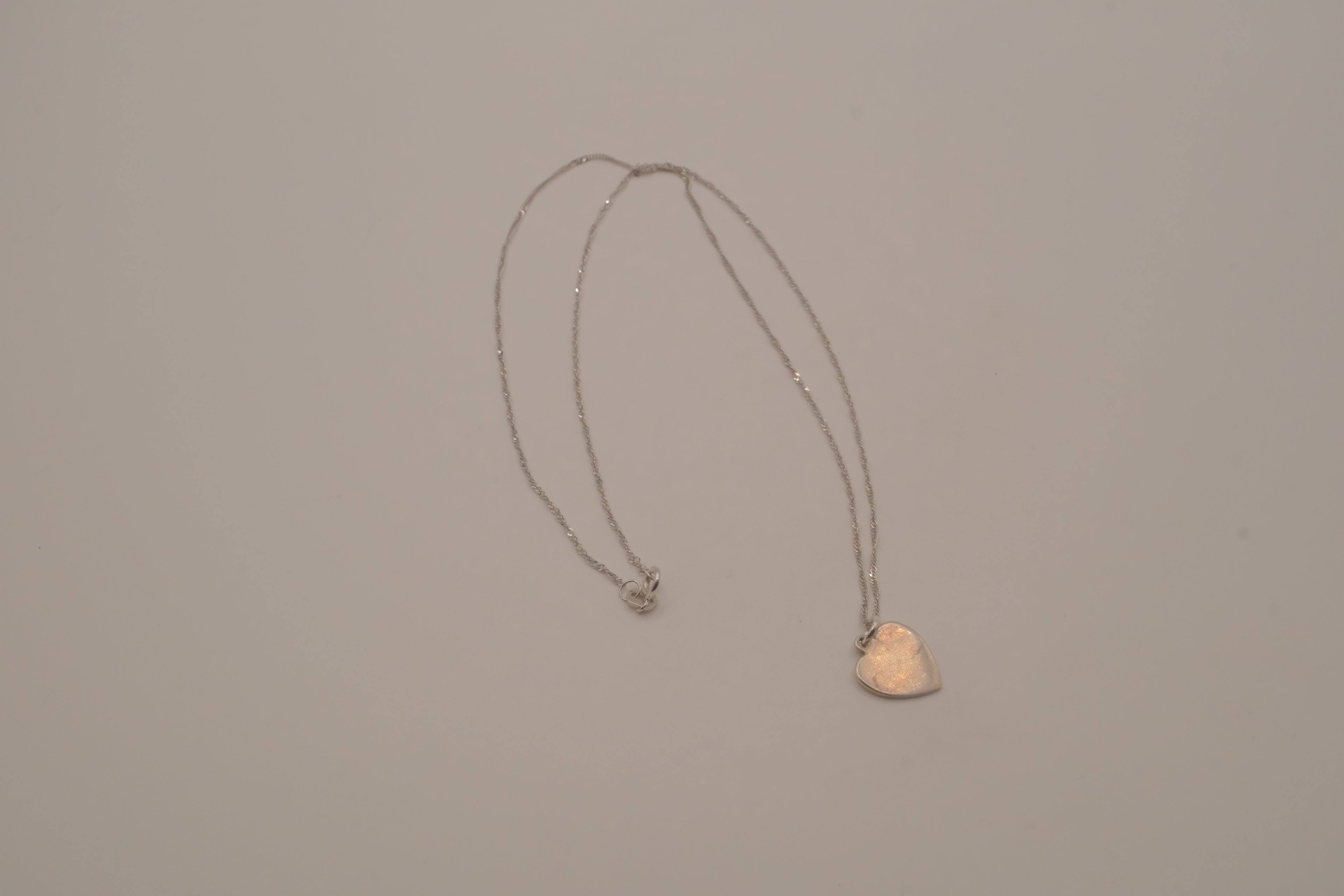 Sterling silver heart pendant necklace