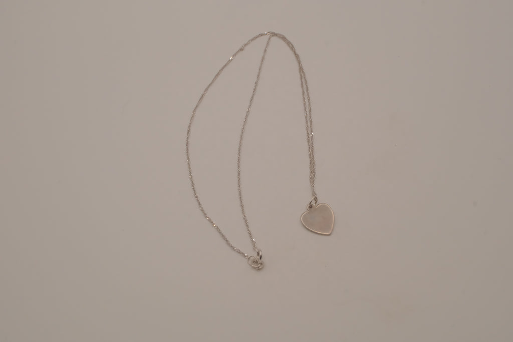 Sterling silver heart pendant necklace