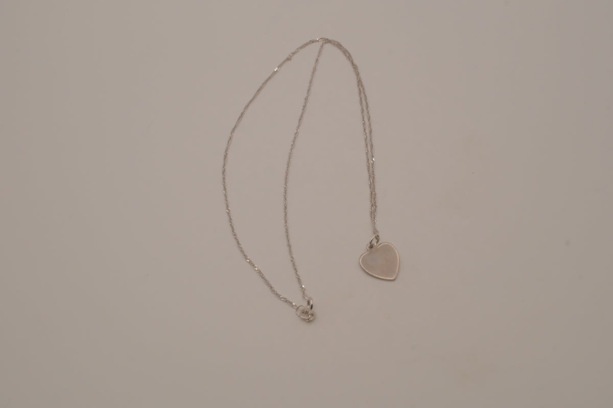 Sterling silver heart pendant necklace