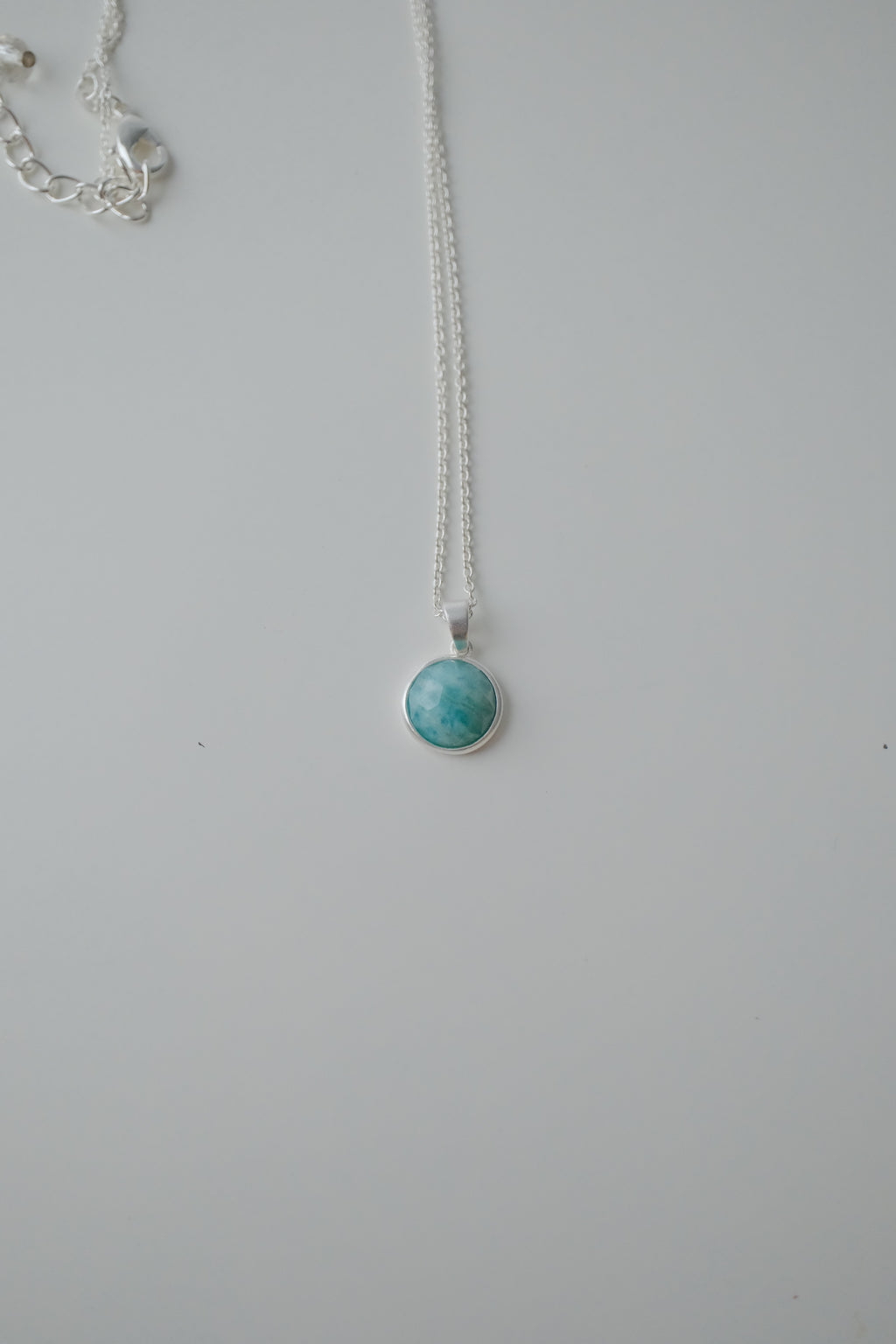 Sterling Silver Delicate Larimar Necklace