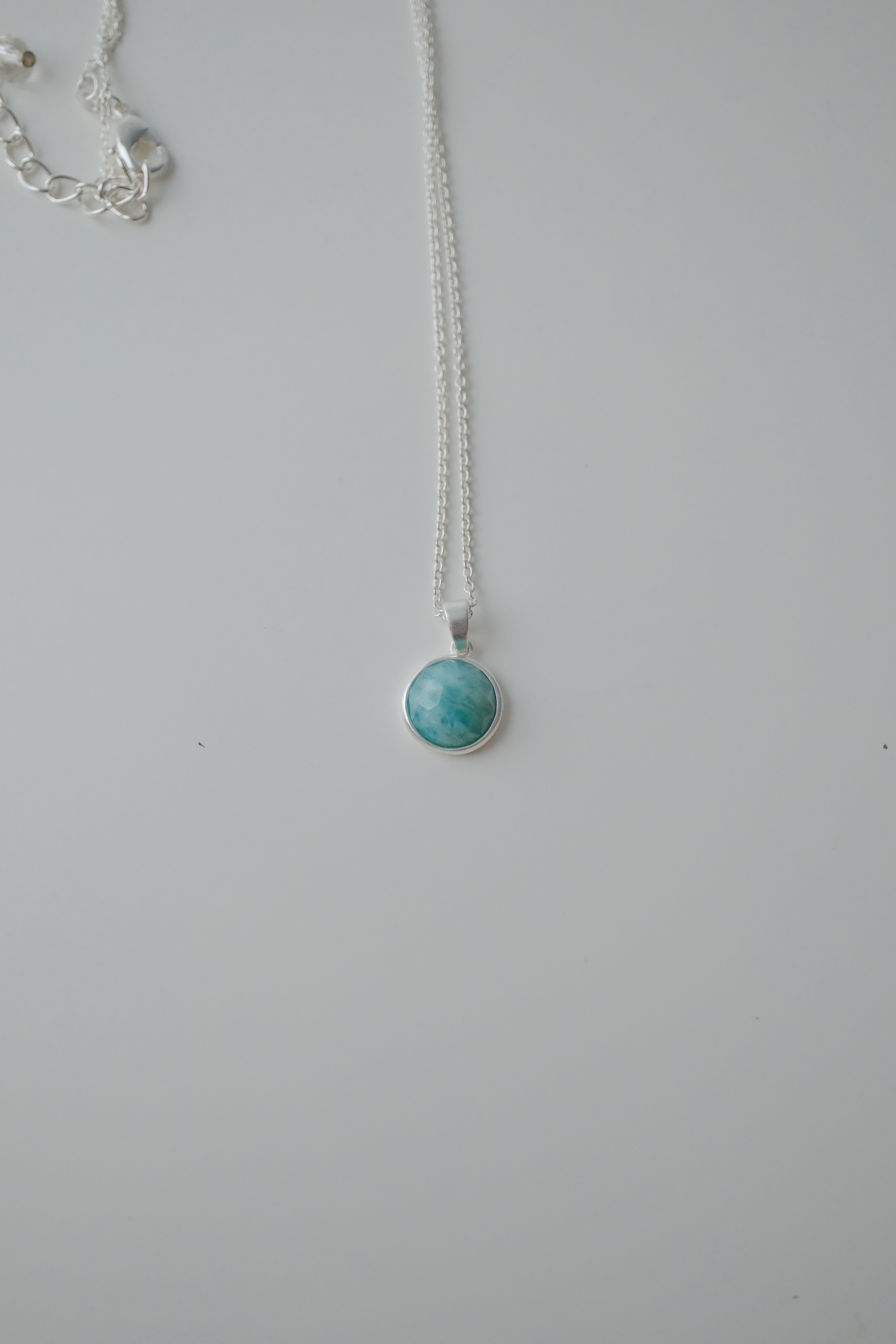 Sterling Silver Delicate Larimar Necklace