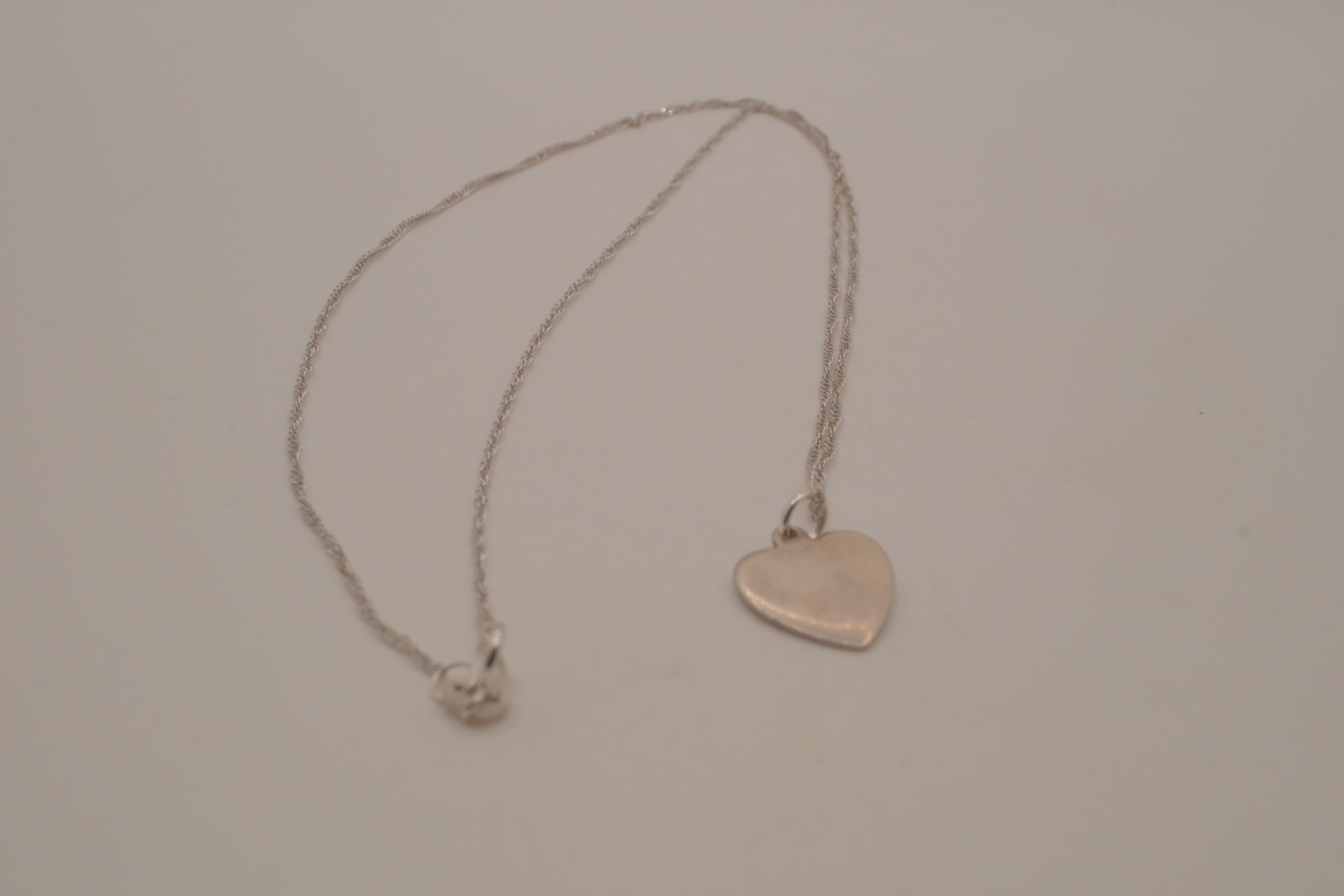 Sterling silver heart pendant necklace