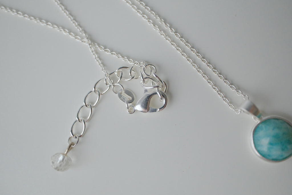 Sterling Silver Delicate Larimar Necklace