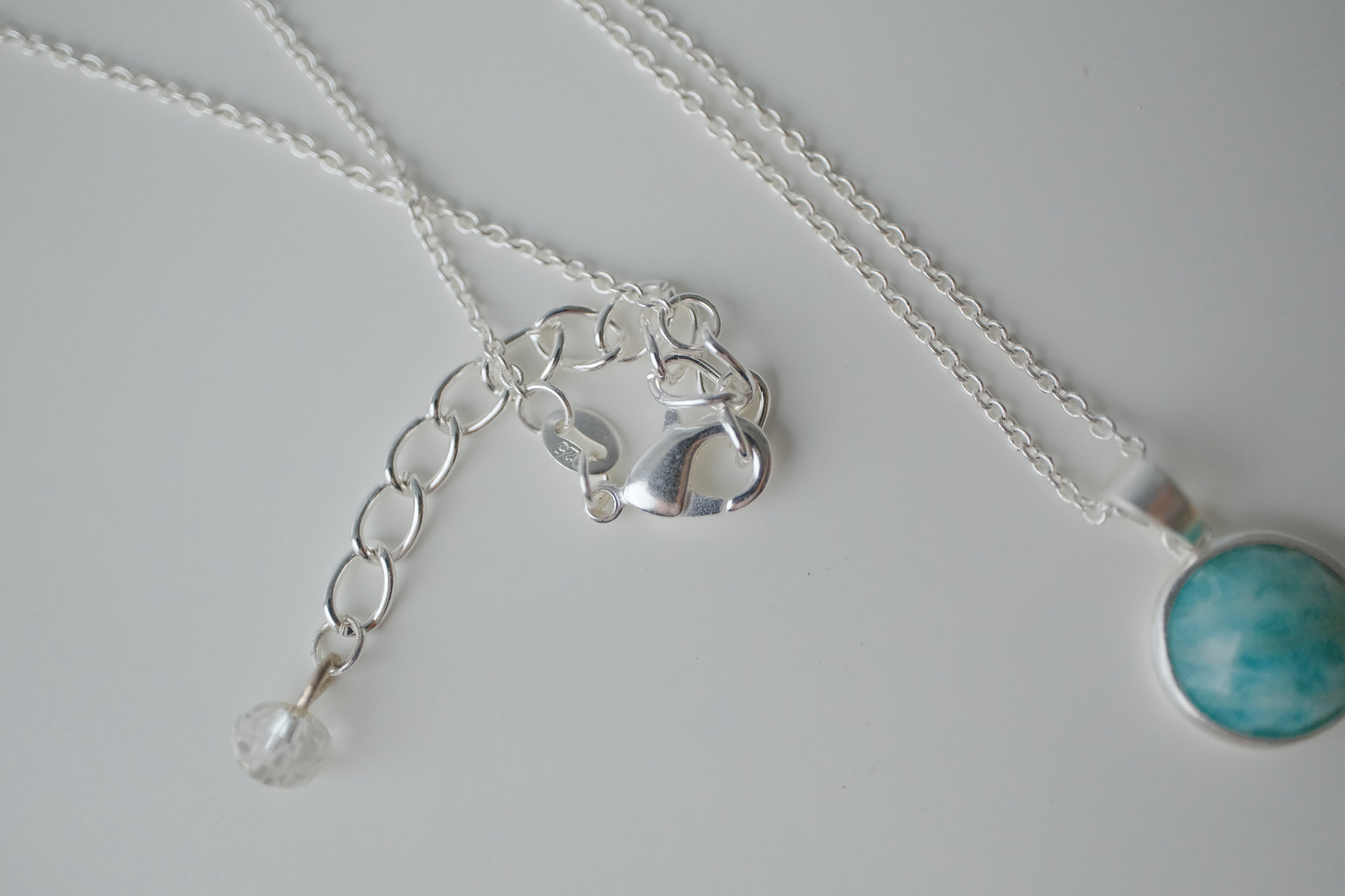 Sterling Silver Delicate Larimar Necklace