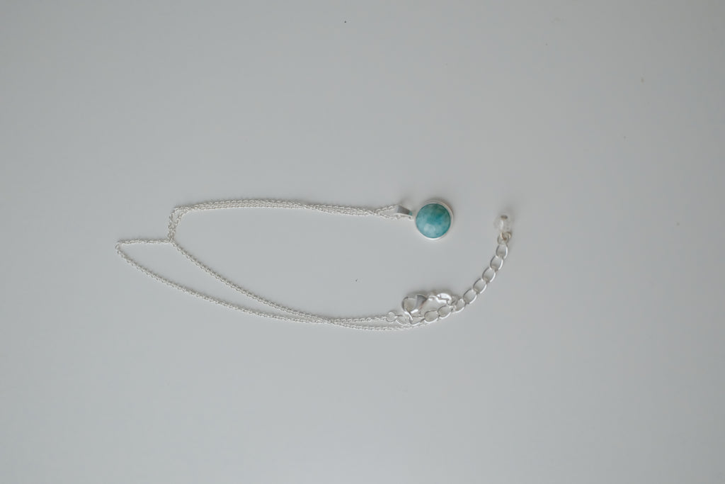 Sterling Silver Delicate Larimar Necklace