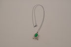 Sterling silver Jade turtle pendant necklace