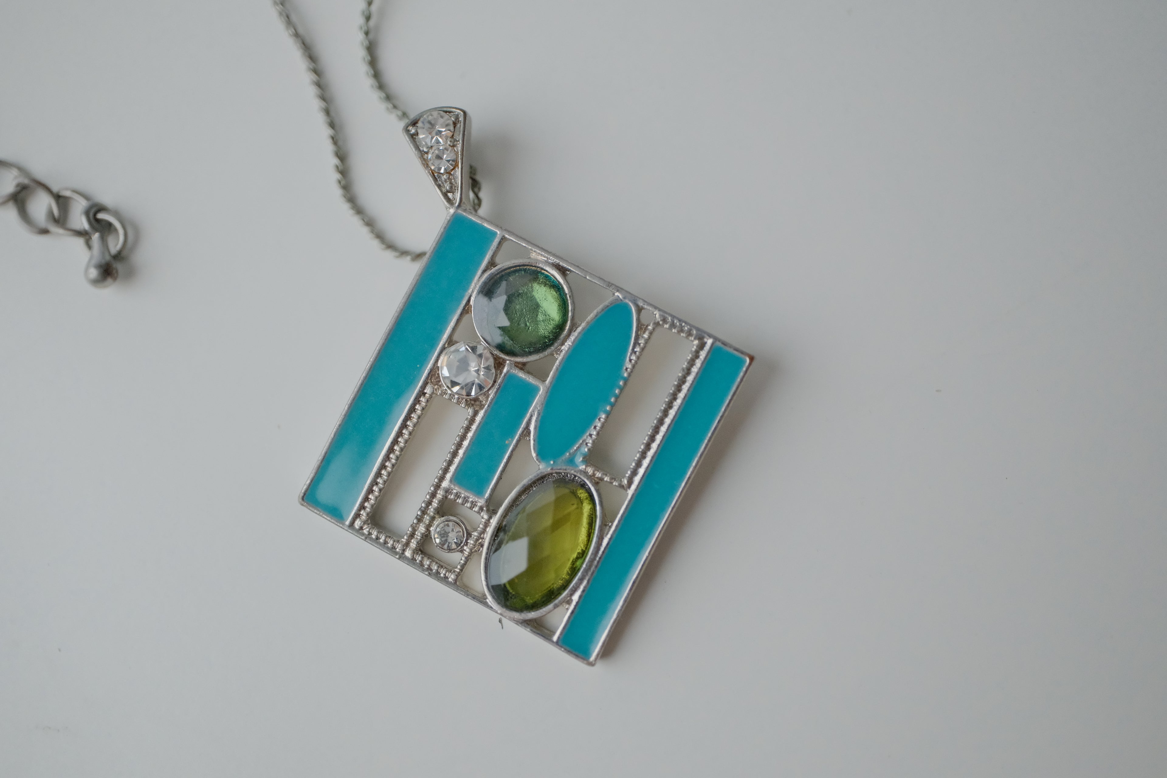 Vintage Abstract Enamel Necklace
