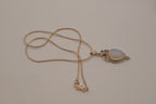 Sterling silver teardrop rainbow moonstone pendant necklace