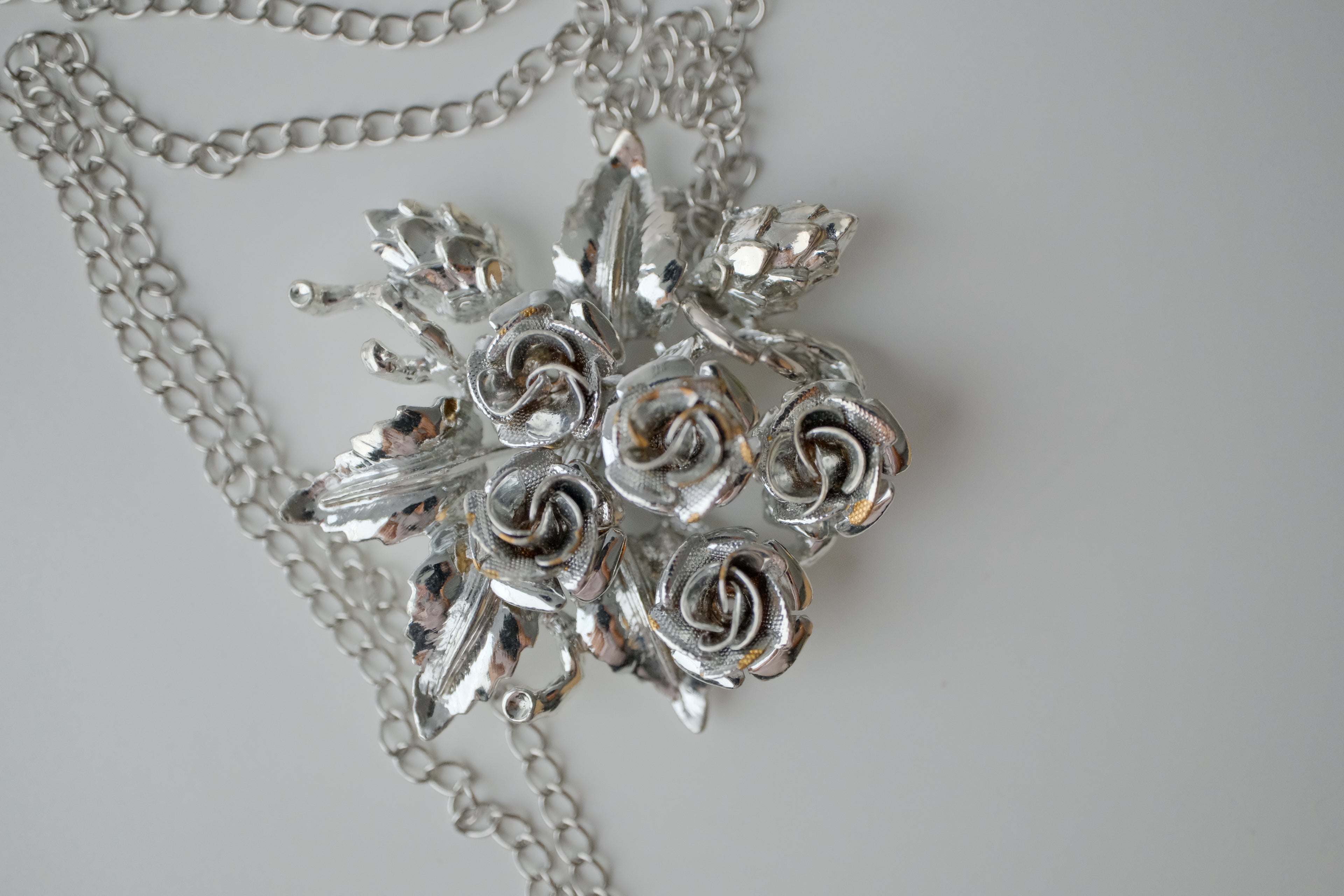 Vintage Flower Bouquet Necklace